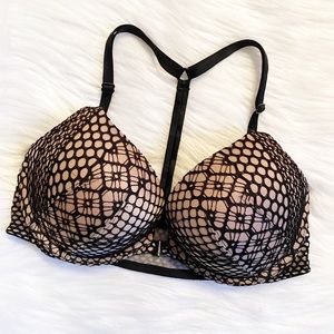 VS BOMBSHELL PLUNGE RACERBACK PUSH UP BRA LACE 34C